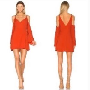 Lovers + Friends Burnt Orange Mini Party Dress